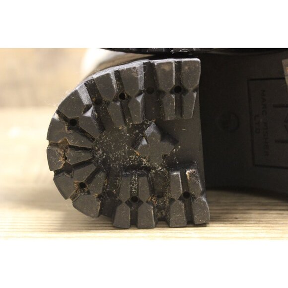 Mark Fisher‎ women's sheepskin trim leather fold over top chunky lug sole boots - Picture 12 of 14